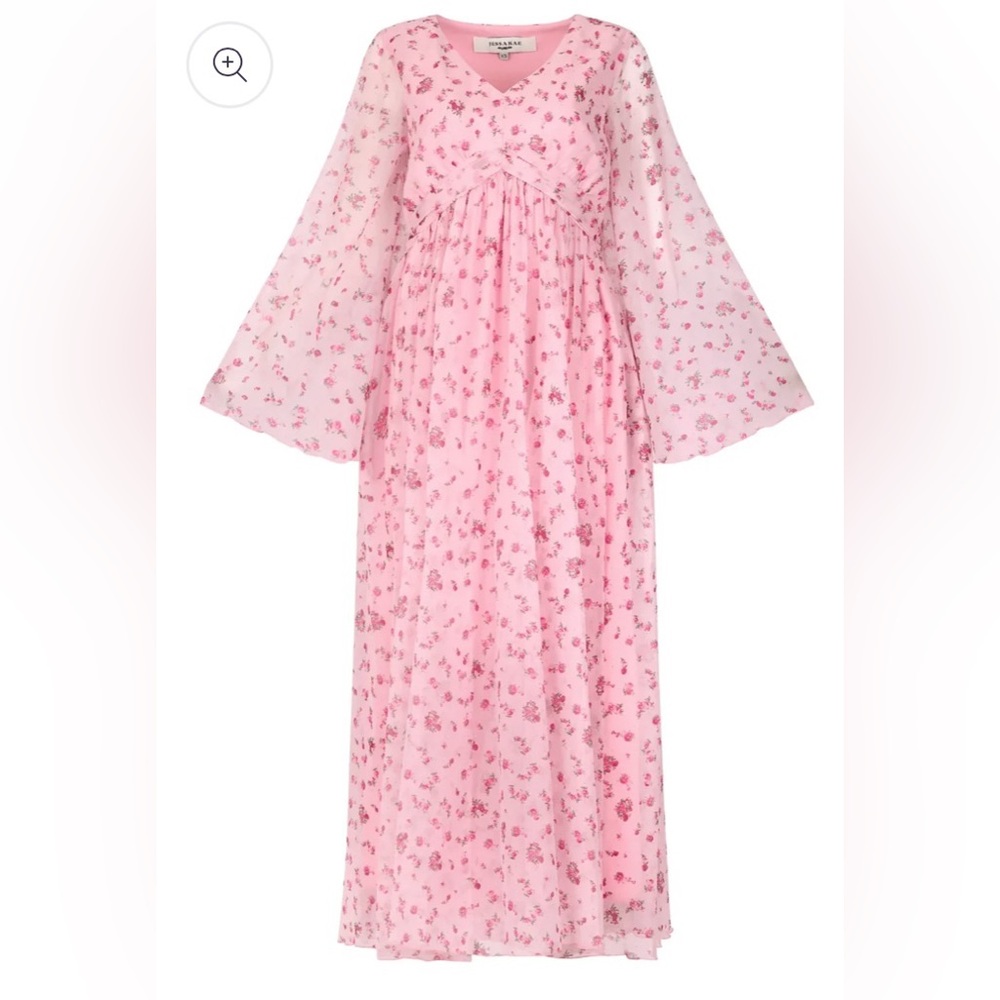 JessaKae Pink Floral Long Sleeve Dress - Picture 3 of 4